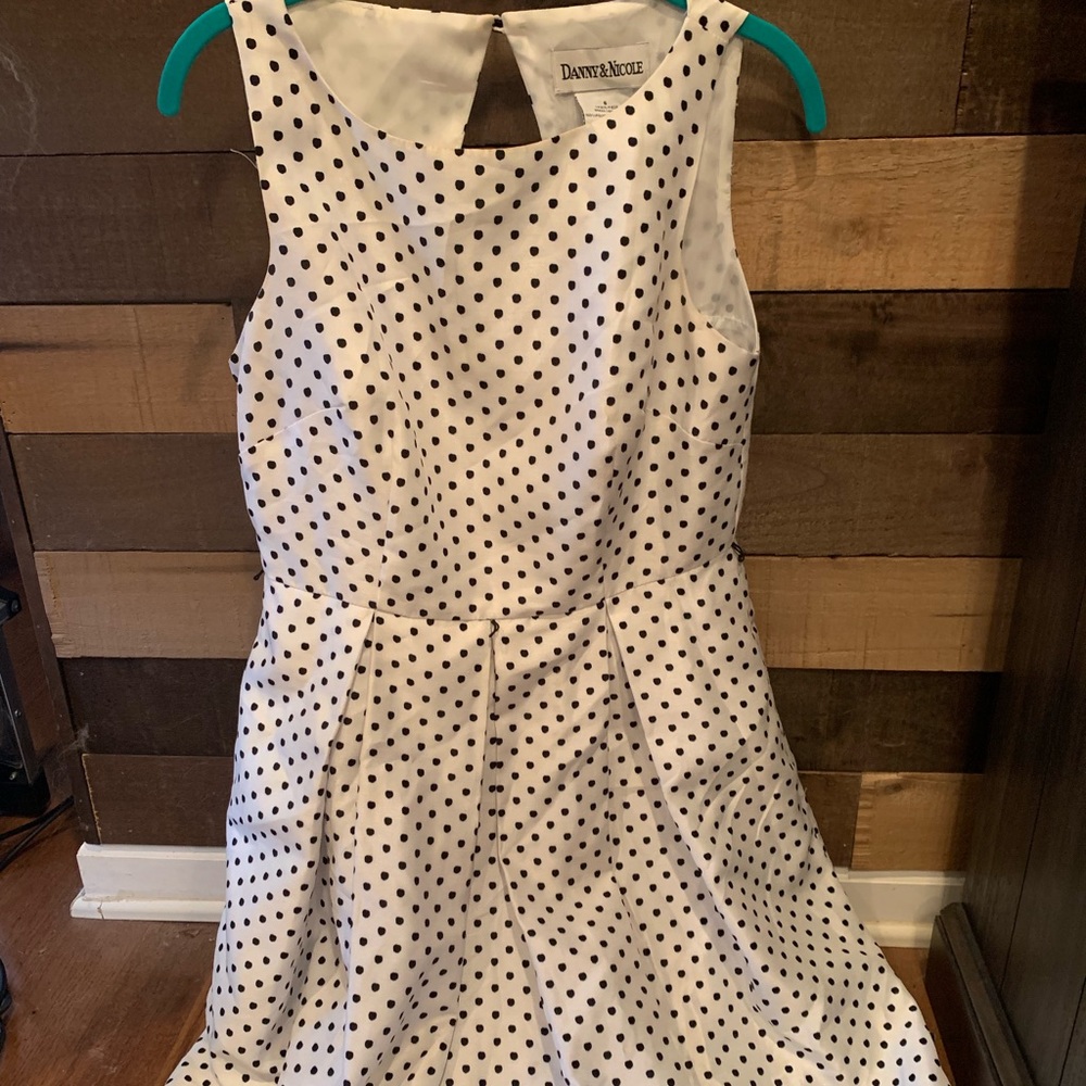Black/white polka dot dress